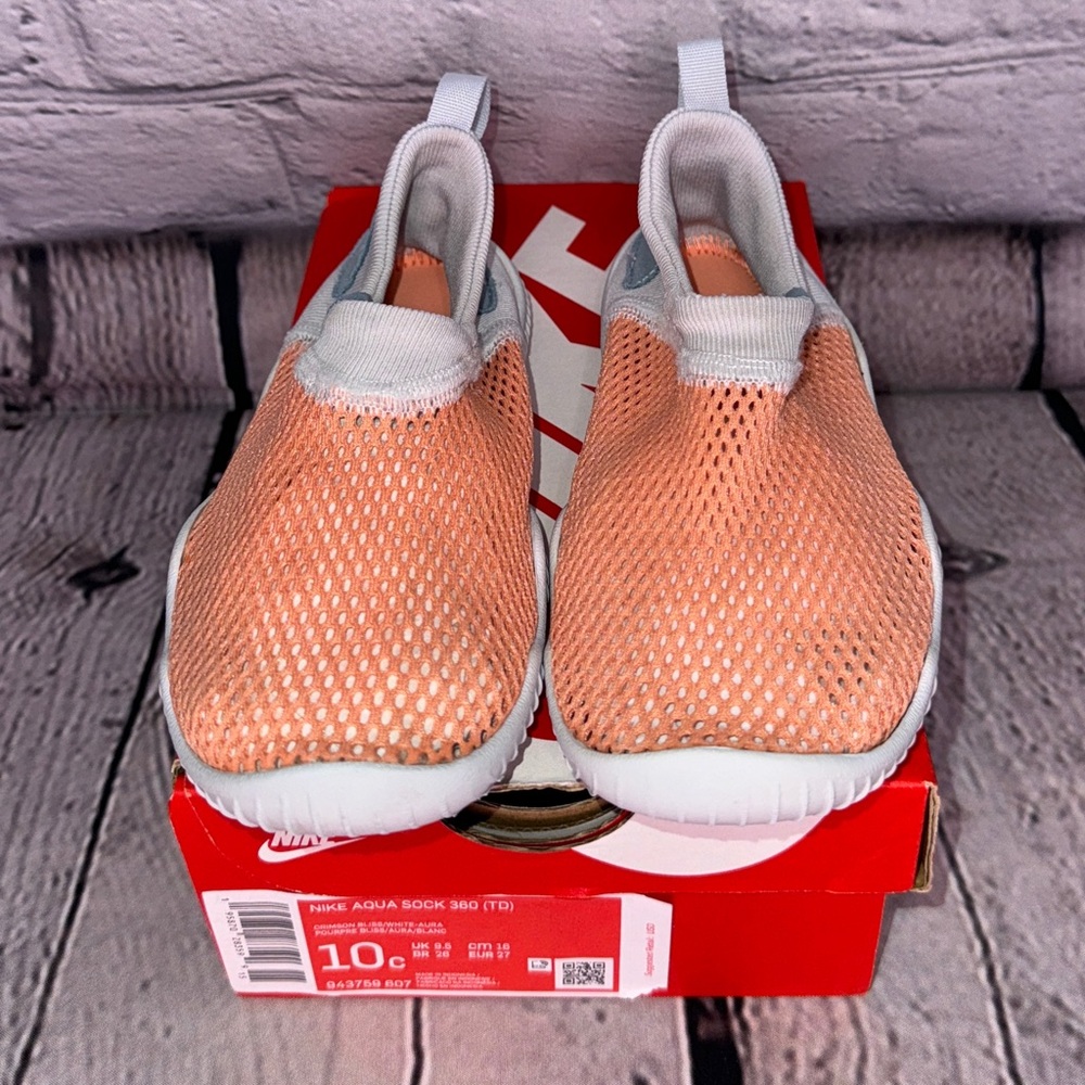 Girls Nike Aqua Sock 360 Crimson Bliss Water Shoes Size Toddler 10